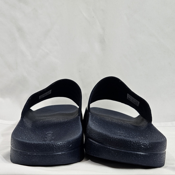 Adidas Adilette Navy and white shower slides men's size 13 - Picture 7 of 11